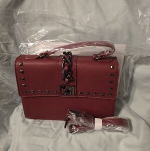 Badgley Mischka Handbag With Crossbody Strap - Vegan Leather